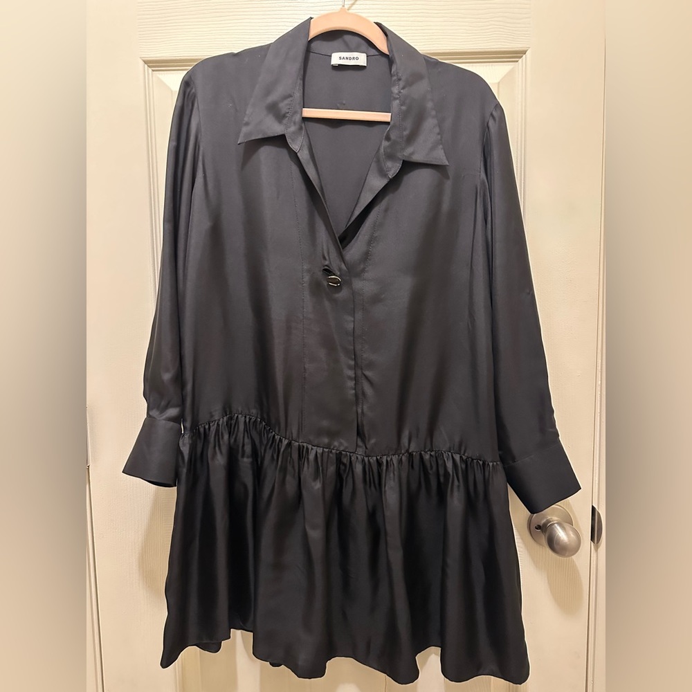 Sandro Silk Josepha Drop Waist Dress size 36